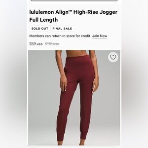 Lululemon Align jogger